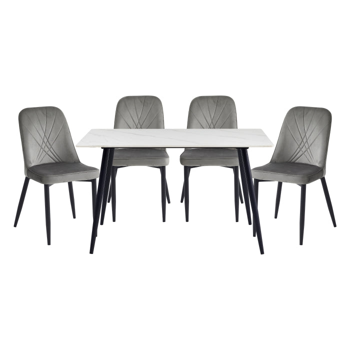 kira gray 5pc Set (TB+4S) by Homelegance at Eve Furniture