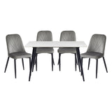 kira gray 5pc Set (TB+4S) by Homelegance at Eve Furniture