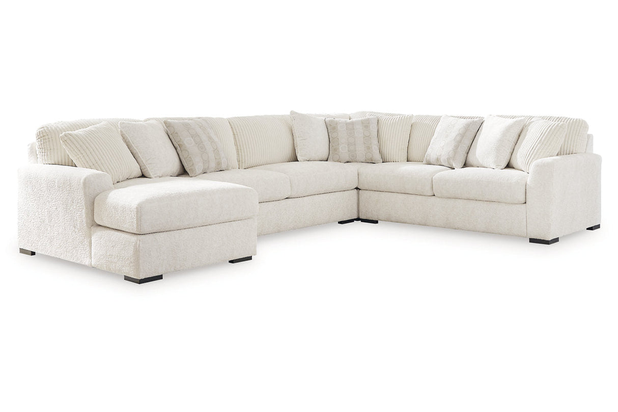 Chessington Ivory 4-Piece Sectional with Chaise