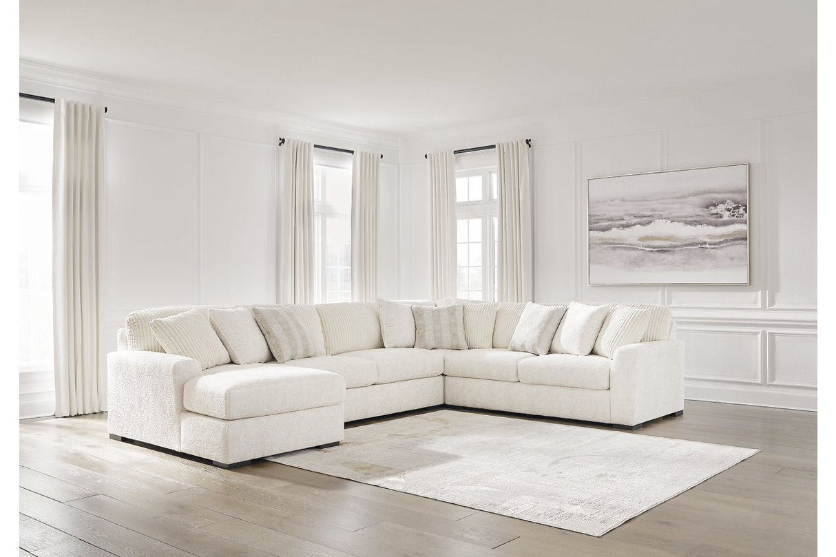 Chessington Ivory 4-Piece Sectional with Chaise