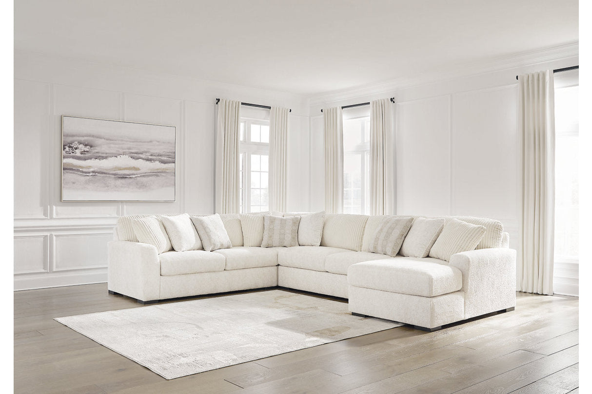 Chessington Ivory 4-Piece Sectional with Chaise