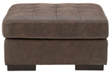 Maderla Walnut Oversized Accent Ottoman