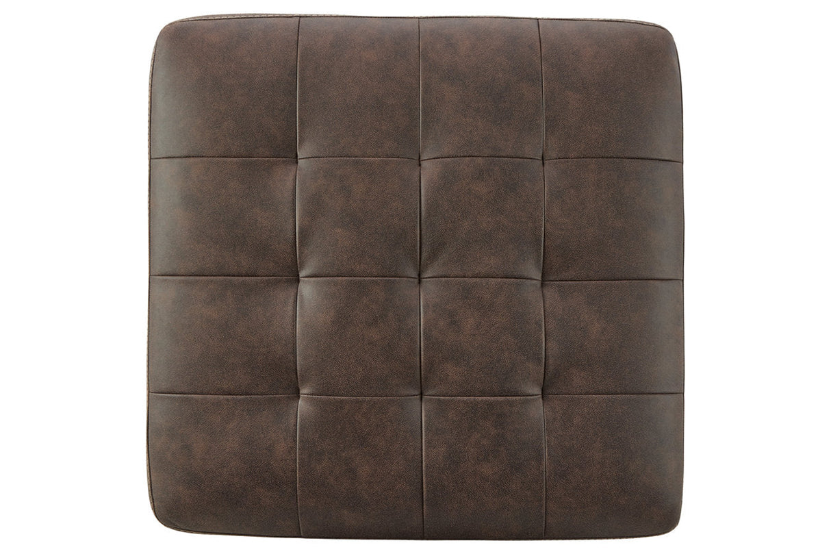 Maderla Walnut Oversized Accent Ottoman