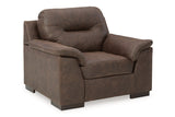 Maderla Walnut Sofa, Loveseat, Chair and Ottoman