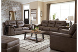 Maderla Walnut Sofa, Loveseat, Chair and Ottoman