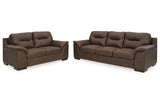 Maderla Walnut Sofa and Loveseat