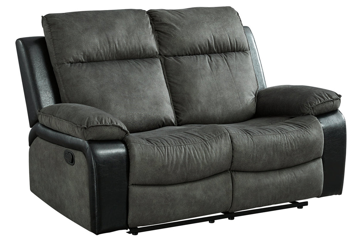 Woodsway Gray Reclining Loveseat