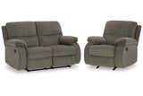 Scranto Brindle Reclining Loveseat and Recliner