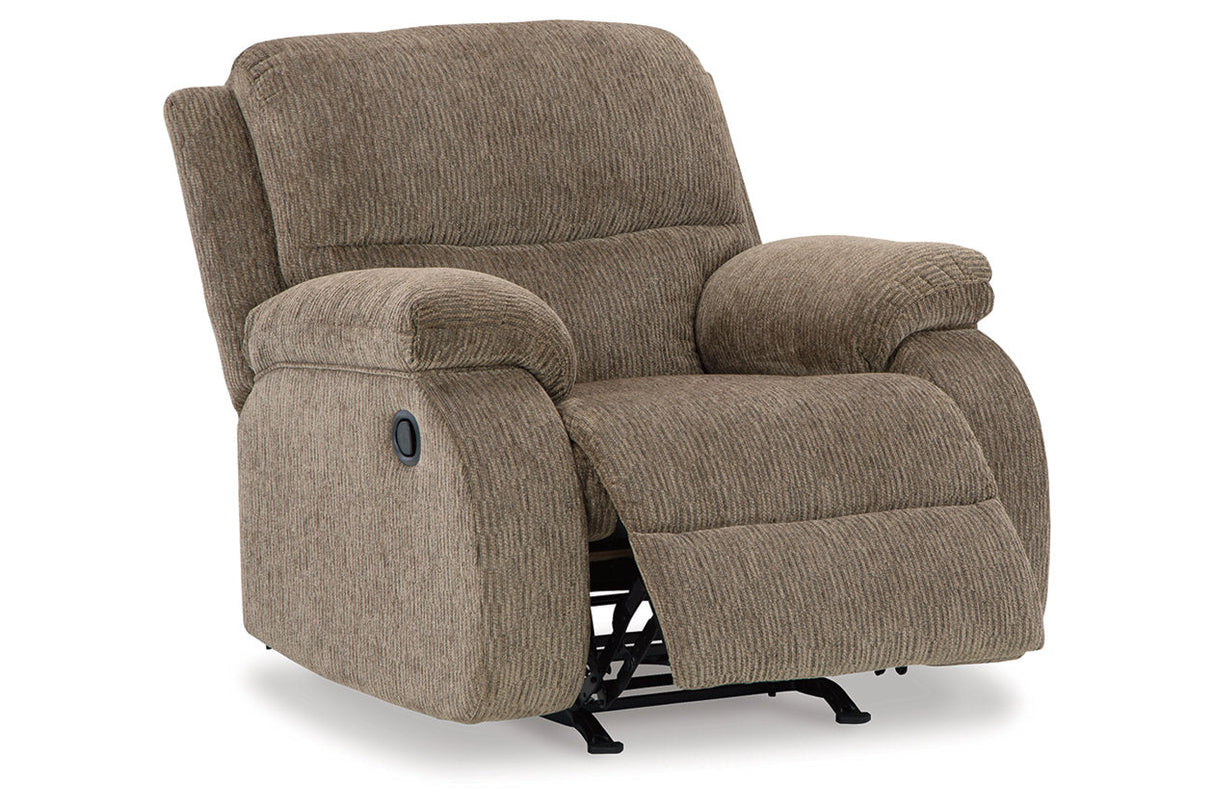 Scranto Oak Reclining Sofa, Loveseat and Recliner