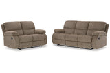 Scranto Oak Reclining Living Room Set