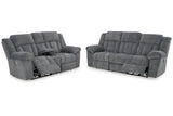 Tip-Off Slate Power Reclining Living Room Set