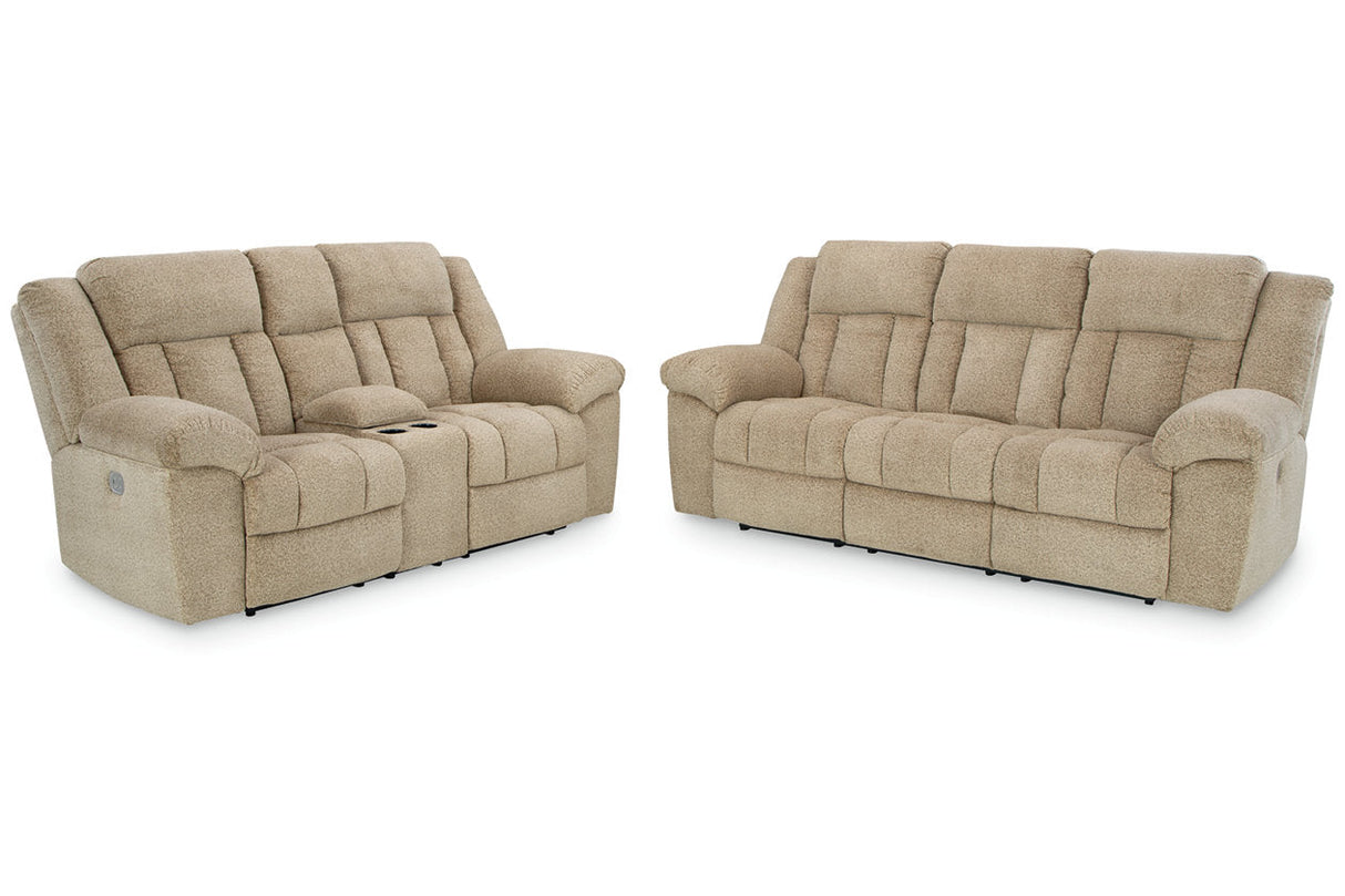 Tip-Off Wheat Power Reclining Living Room Set