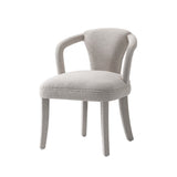 7-Piece Hathaway 59.05 Round Dining Set in Black with 6 Flor Dining Chairs in Silver Lining by Manhattan Comfort at Eve Furniture