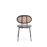 7-Piece Hathaway 59.05 Round Dining Set in Black with 6 Jardin Dining Chairs by Manhattan Comfort at Eve Furniture
