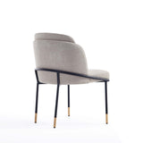 7-Piece Rockaway 70.86 Dining Set in Black with 6 Flor Dining Chairs in Wheat by Manhattan Comfort at Eve Furniture