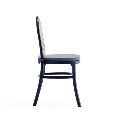 7-Piece Rockaway 70.86 Dining Set in Black with 6 Paragon 1.0 Dining Chairs by Manhattan Comfort at Eve Furniture
