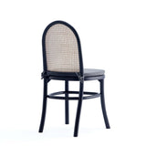 7-Piece Rockaway 70.86 Dining Set in Black with 6 Paragon 1.0 Dining Chairs by Manhattan Comfort at Eve Furniture
