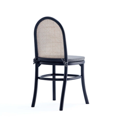 7-Piece Rockaway 70.86 Dining Set in Black with 6 Paragon 1.0 Dining Chairs by Manhattan Comfort at Eve Furniture
