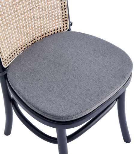 7-Piece Rockaway 70.86 Dining Set in Black with 6 Paragon 1.0 Dining Chairs by Manhattan Comfort at Eve Furniture