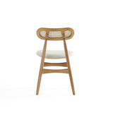 7-Piece Rockaway 70.86 Dining Set in Nature with 6 Colbert Dining Chairs by Manhattan Comfort at Eve Furniture