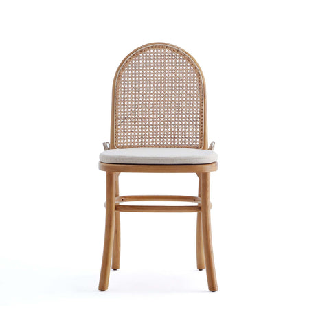 7-Piece Rockaway 70.86 Dining Set in Nature with 6 Paragon 1.0 Dining Chairs by Manhattan Comfort at Eve Furniture