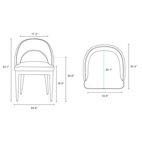 7-PieceRockaway 70.86 Dining Set with 6 Carrington Chairs in Black and Light Grey by Manhattan Comfort at Eve Furniture