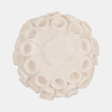 7" Round Coral Orb, Ivory