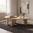 Arjona Honey Oak 2-Piece Triangular Nesting Coffee Table Set by Coaster at Eve Furniture
