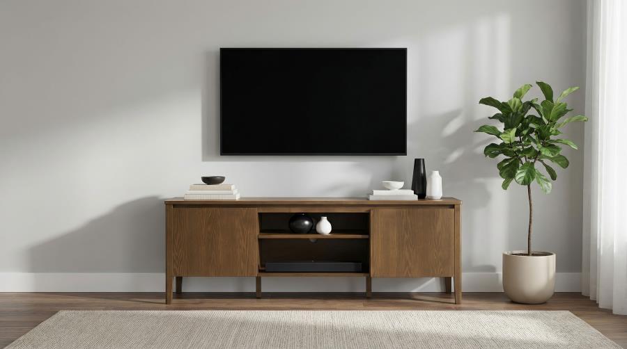Thori Dark Brown 63-inch 2-door TV Stand Media Console