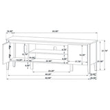 Thori Dark Brown 63-inch 2-door TV Stand Media Console