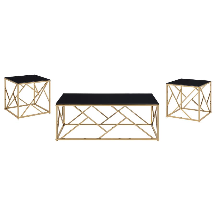 Comisso Black 3-Piece Occasional Table Set