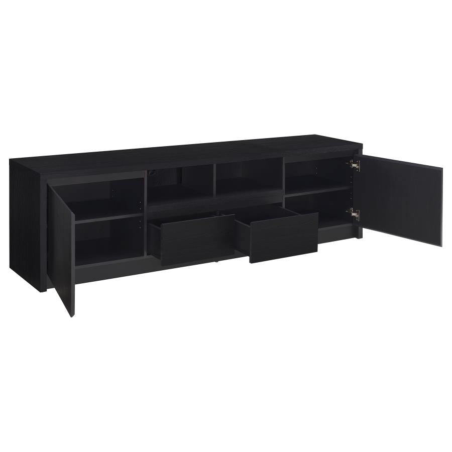 Winfield Black 78-inch 2-Door TV Stand Media Console by Coaster at Eve Furniture