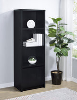 Winfield Black 3-shelf Media Tower Entertainment Pier