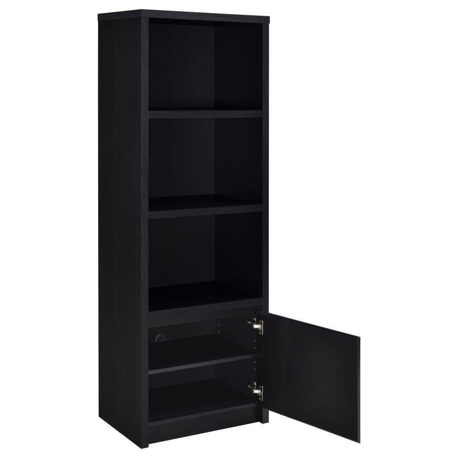 Winfield Black 3-shelf Media Tower Entertainment Pier