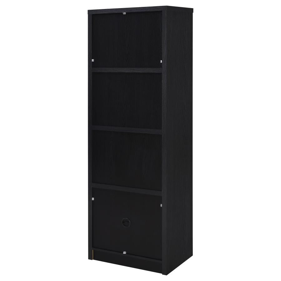 Winfield Black 3-shelf Media Tower Entertainment Pier