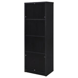 Winfield Black 3-shelf Media Tower Entertainment Pier