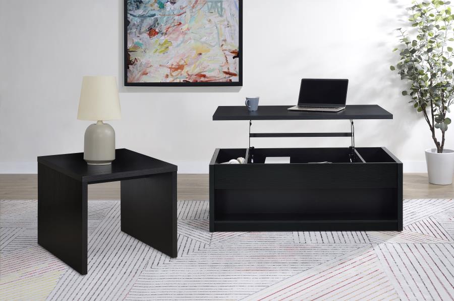 Knapp Black 2-Piece Lift Top Occasional Table Set