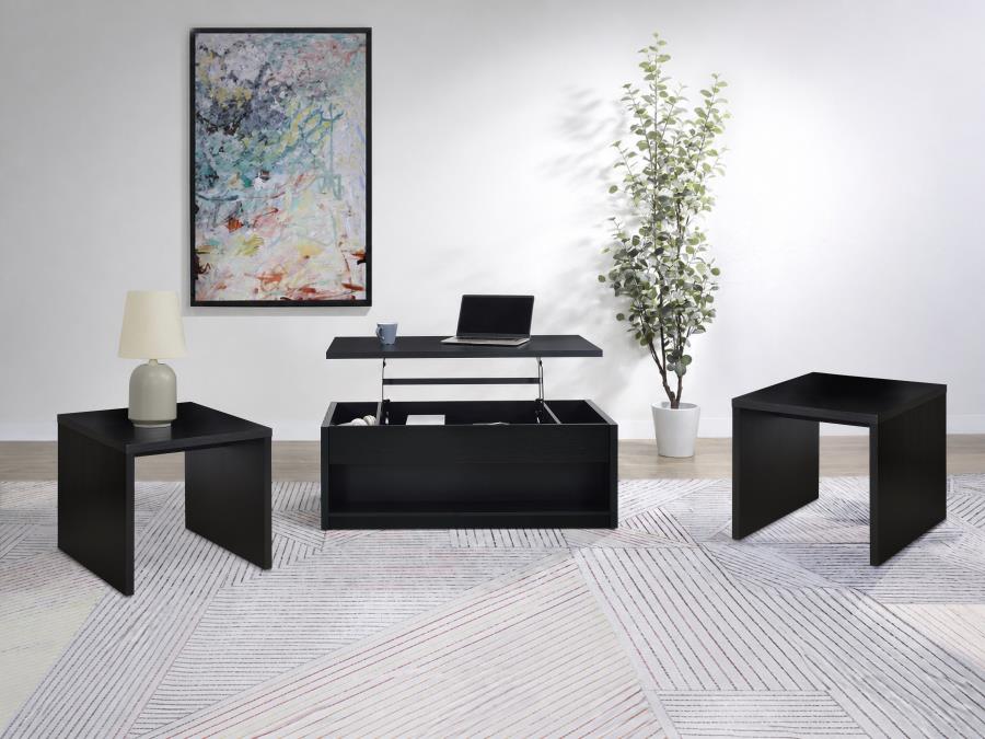 Knapp Black 3-Piece Lift Top Occasional Table Set