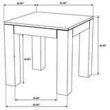 Butte Natural Square Mango Wood End Table by Coaster at Eve Furniture