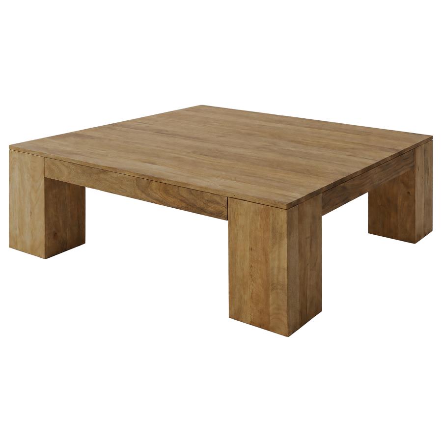 Butte Natural Square Mango Wood Coffee Table by Coaster at Eve Furniture