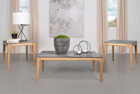 Polaris Gray 3-Piece Coffee and End Table Set by Coaster at Eve Furniture