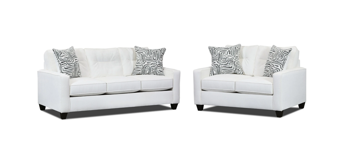 Elara Cream Sofa & Loveseat Set