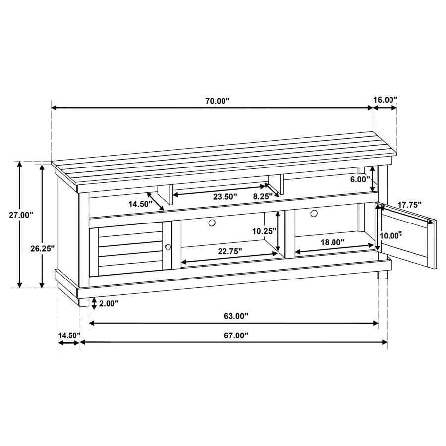 Mueble para TV Payne de 70 pulgadas, consola multimedia, Java