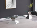 Jenny Chrome 2-Piece Rectangular Coffee and End Table Set by Coaster at Eve Furniture
