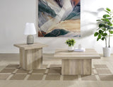 Devar Distressed Pine 2-Piece Square Occasional Table Set