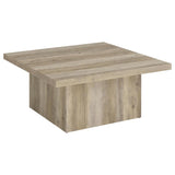 Devar Distressed Pine 2-Piece Square Occasional Table Set