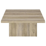 Devar Distressed Pine 2-Piece Square Occasional Table Set