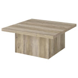 Devar Distressed Pine 2-Piece Square Occasional Table Set