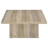 Devar Distressed Pine 3-Piece Square Occasional Table Set