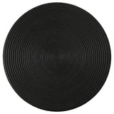 Macedo Black Round Ribbed Rattan Drum End Table by Coaster at Eve Furniture